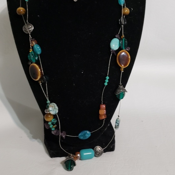 Chico's Jewelry - Chico multicolored glass beads necklace 36 inches